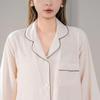 Mao Ma Sha Damen Pyjama-Set, Langarm, Lange Hose, Strickjacke, Große Größen, Revers-Design, Für Zuhause oder Draußen, Frühling/Herbst.