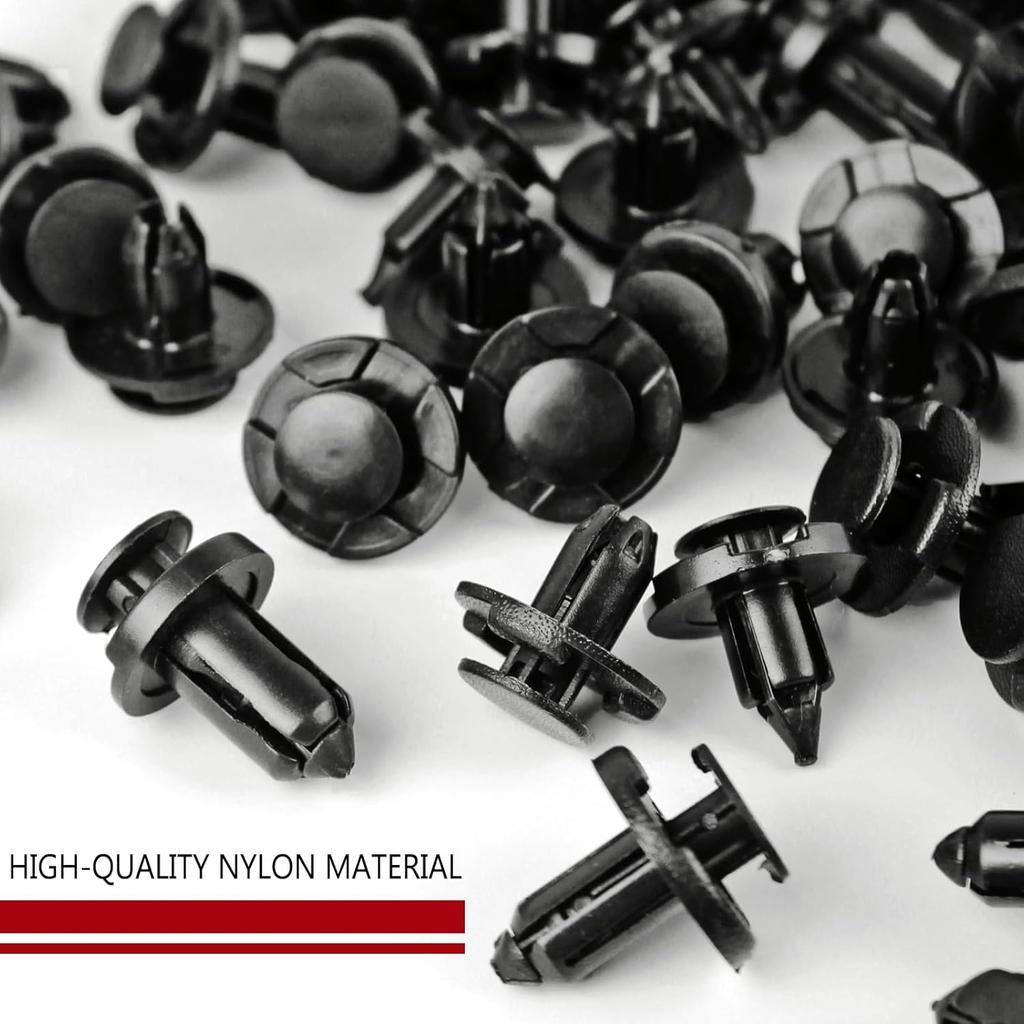 Push Type Retainer Fender Liner Clips Compatible With Nissan/Infiniti Front Bumper Plastic Fasteners Replace 01553-05323, 01553-09321, 01553-09241,