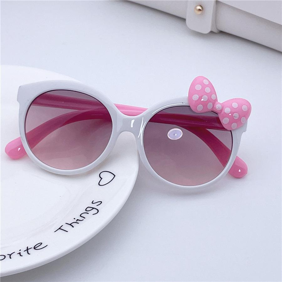 2025 Cute Sunscreen for Boys and Girls, Cute Baby Bow Children's Sunglasses, Little Princess Cartoon Glasses