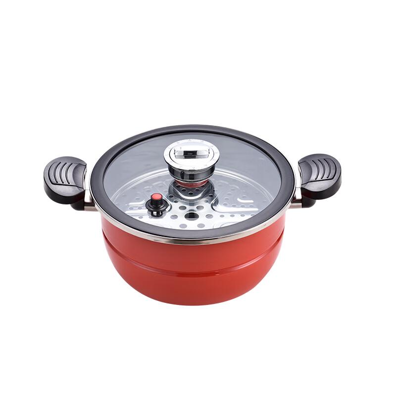 Huoxiang Enamel Micro-Pressure Soup Pot with Steamer