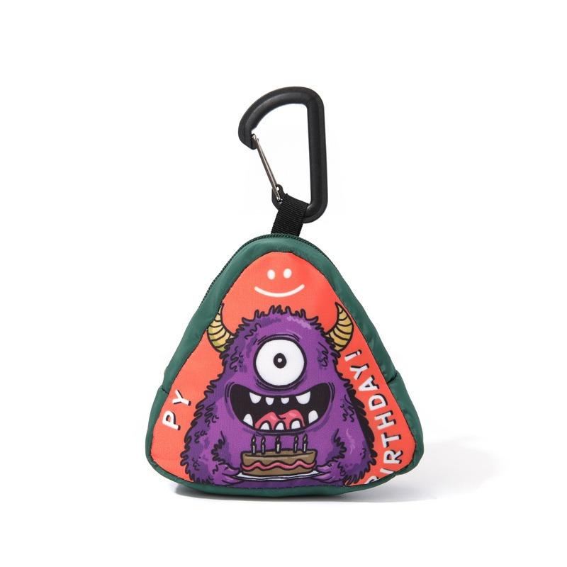 

Creative mini change storage bag, lanyard, schoolbag, accessories, little monster, earphones, coin bag, cartoon carry-on bag.