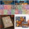 160PCS 8 Sheets Cartoon Spider Pumpkin Halloween Stickers Ghost Bat Scary Sticker  Party Supplies