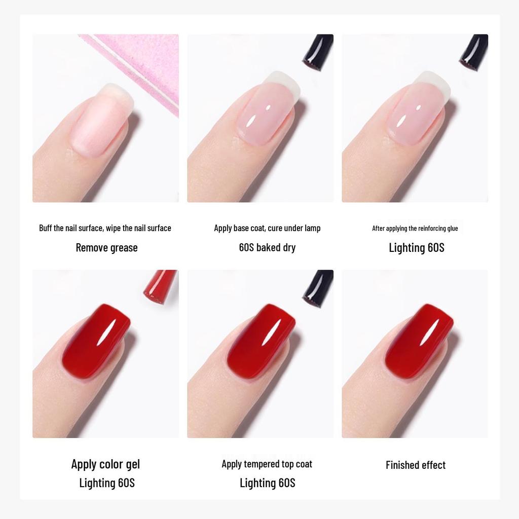 Nail Art Crystal Matte & Gloss Top Coat Set, Long-Lasting Builder Gel, Base Coat for Long-Lasting Gel Polish