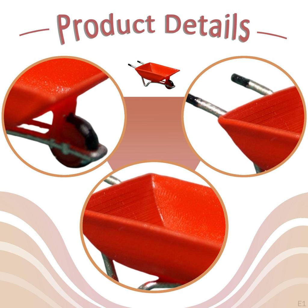 1/64 Garden Cart Model Wheelbarrow Simulation for Architectural Buildings