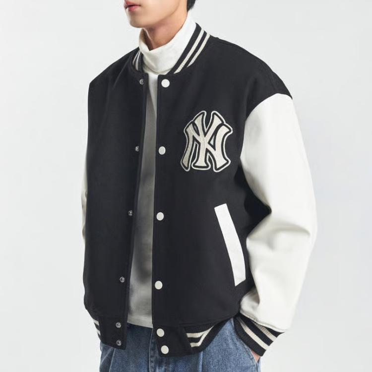 New MLB Baseball Jacket Unisex Black 3AJPV1046-50BKS