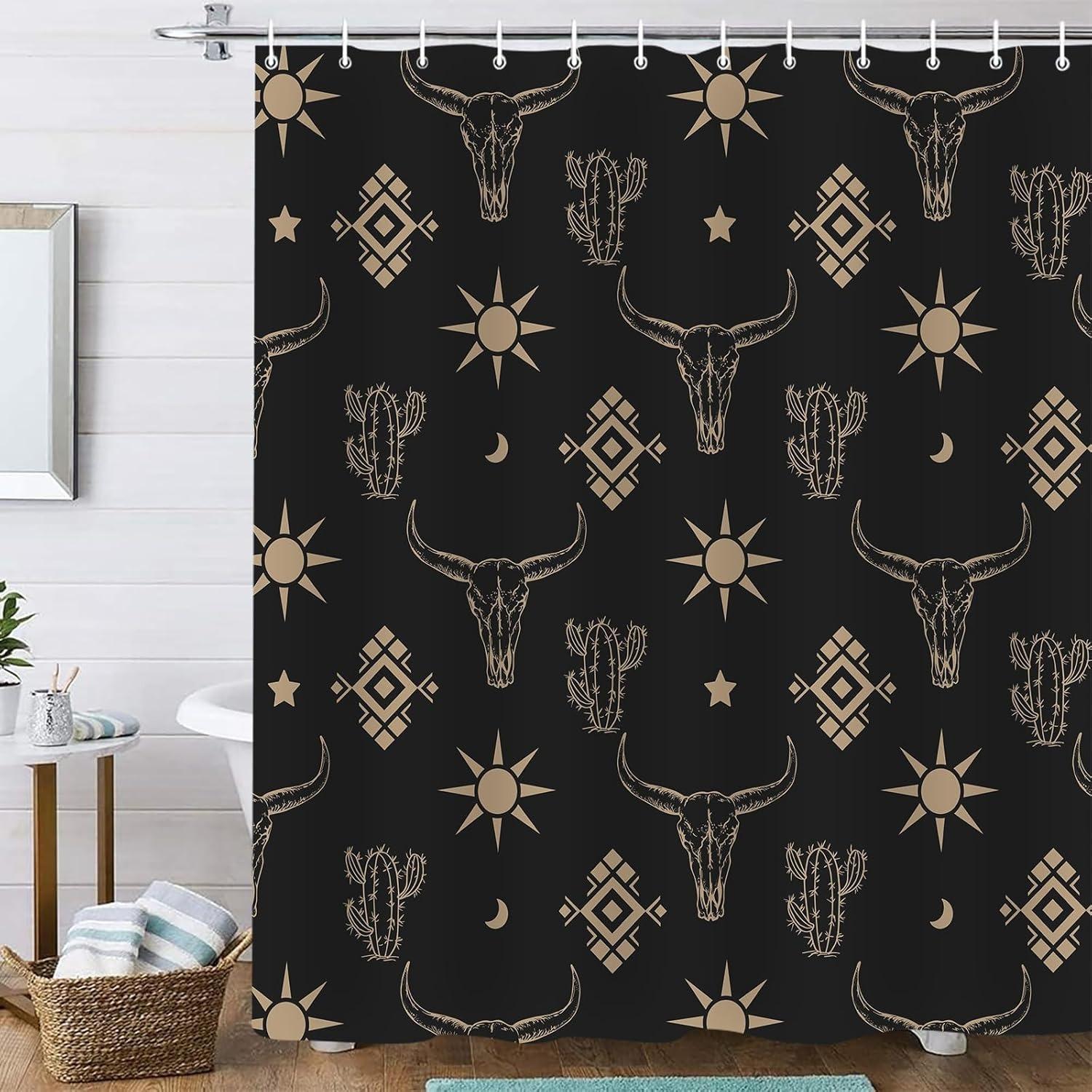 

Mystical Black And Gold Astrological Waterproof Shower Curtain – Perfect For Adding A Unique And Stylish Touch To Your Bathroom W60H190(CM)-1 Pcs