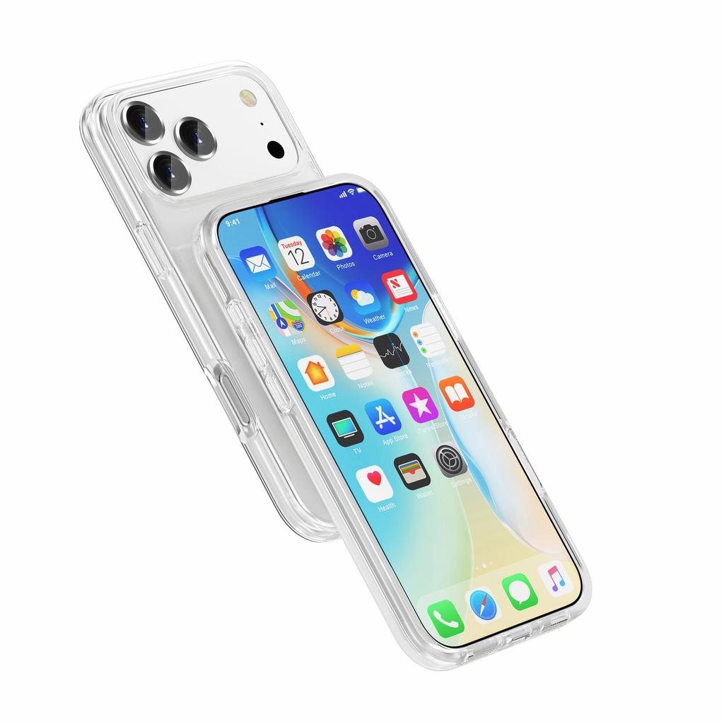 For iPhone 17 Pro Max Magnetic Case Compatible with MagSafe PC + TPU Clear Phone Cover
