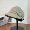 Fashion Hat pleated equestrian hat new sweet cool old money wind female Japanese summer and autumn versatile trendy hat showing face small cap
