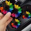 Easy Clean Car Coaster 2PCS Coasters with Tree of Life Pattern Printed Non-Slip Reusable Thermal Elegant Pads Wear-Resistant Stain-Resistant
