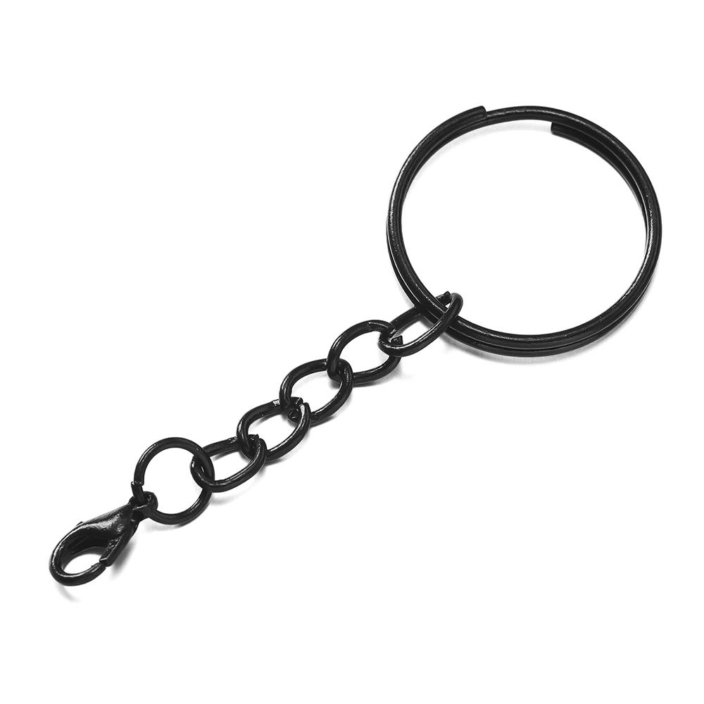 

5pcs/Lot 25mm Colorful Key Ring with Chains Lobster Clasps for Jewelry Making Key Chain Connector Hooks Bags Holder Accessories 5pcs