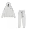 Mens Oversized Hooded Sweatshirt Set With 3D Silicone Letter Print Fleece-Lined Cotton Blend Loose Fit Streetwear