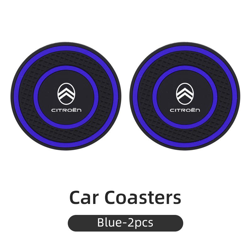 

Silicone Double Ring Car Cup Mat Anti-Slip Insert For Citroen C4 C3 C5 C1 C2 VTS Berlingo Celysee Xsara Picasso Aircross