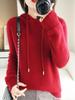 Women's Lace-up Knit Hoodie: Spring/Autumn Long Sleeve Loose Pullover Sweatshirt