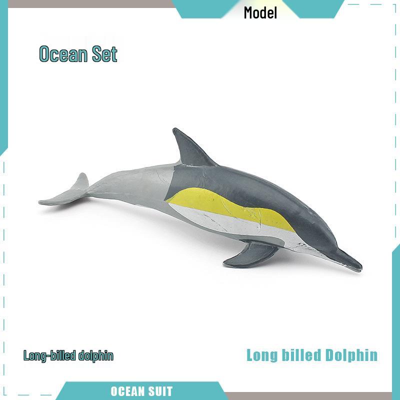 Children's Marine Animal Model Set: Mini Whale, Shark, Dolphin, Turtle, Sea Lion