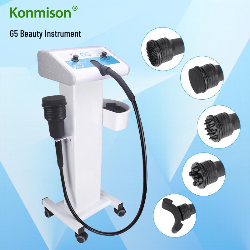 G5 Beauty Instrument with 5 Heads and Optional Stand - Vibration Facial Device