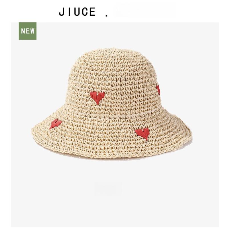 

1pc Sweet Floppy Big Beach Straw Hats for Women Foldable Summer Wide Brim Packable Sun Hat Womens Travel Straw Fedora Hats One Size
