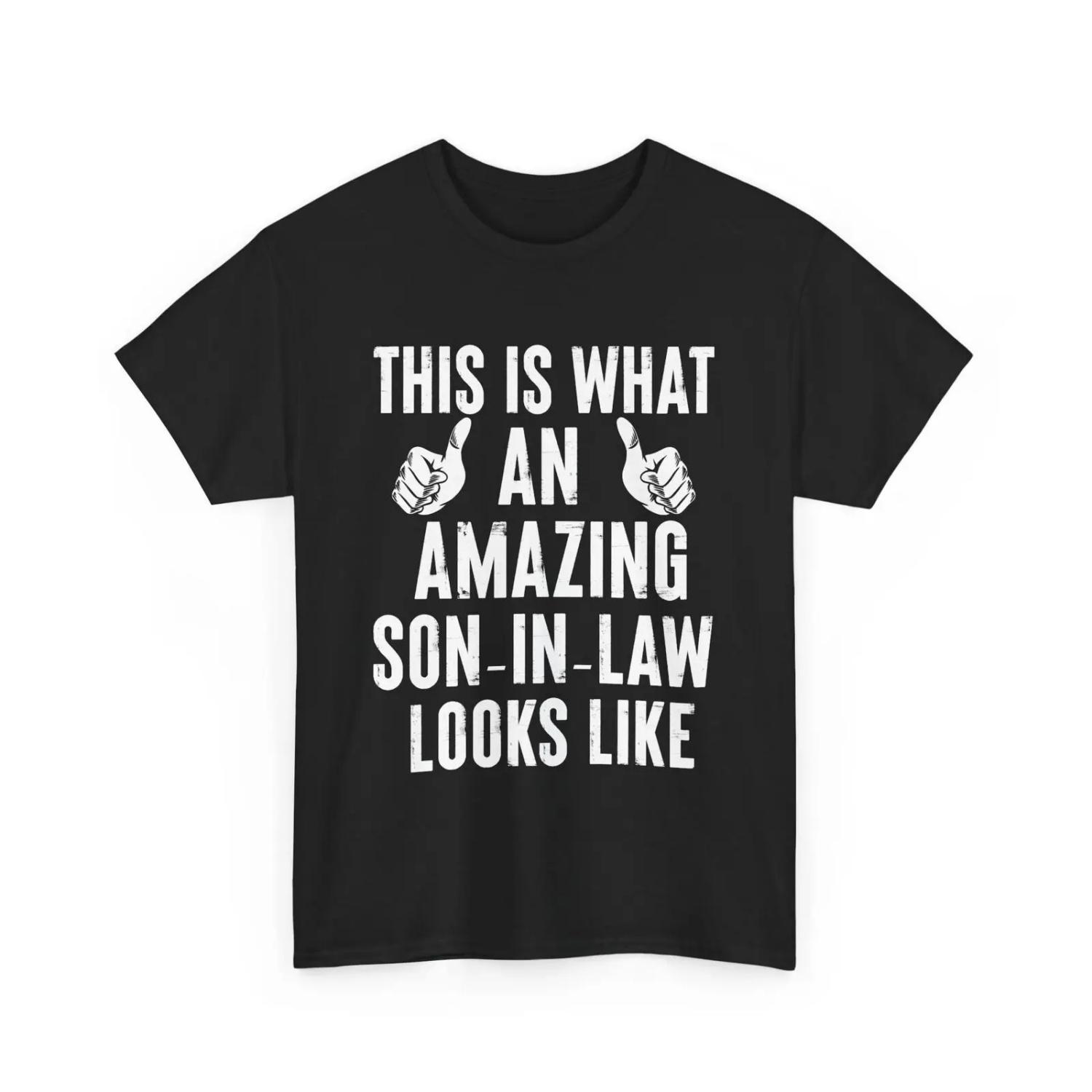 Son in Law T Shirt This Is What an Amazing Looks Like Vintage S чёрный