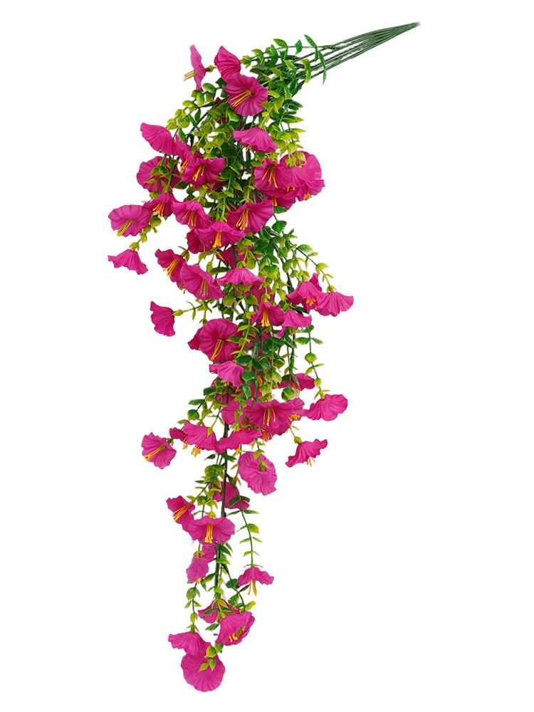 1 Stück künstliche falsche Prunkwinde hängende Wandblumen lebensecht Outdoor-Dekoration hängende künstliche Pflanze für Heimdekoration