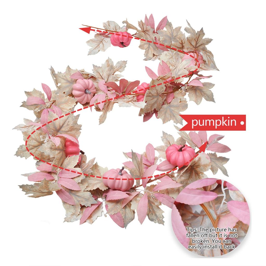 ArtificialWhite Maple Leaves, PinkPumpkinWhiteMaple Leaves, PinkFestival Decorations