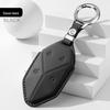 Leopard 5 Leather Key Holder & Case with Titanium Protective Shell - High-Grade Cowhide, Leopard 8 Design.