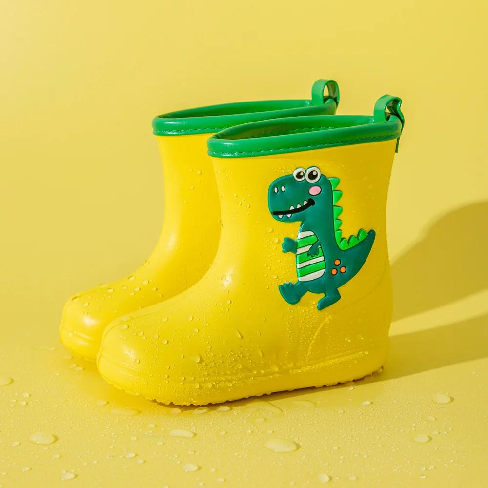 

Children s Rain Shoes EVA Little Dinosaur Boy Student Anti slip Rain Shoes Children s Waterproof Baby Water Shoes 200mm (inner length) жовтий
