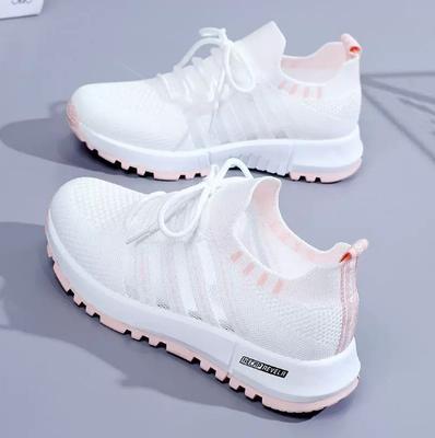 Sommer Damenschuhe neue atmungsaktive Mesh-Schuhe leichte weiße Schuhe Sportschuhe Freizeitschuhe