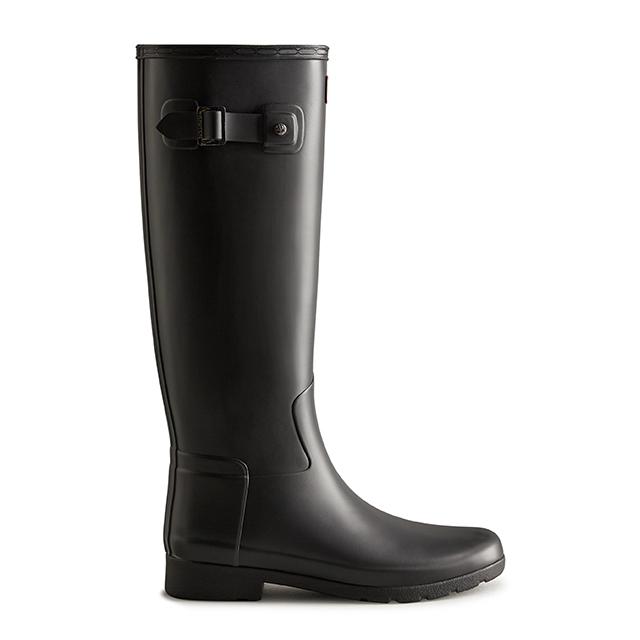 Hunter [Women] Original Refined Tall Rain Boots - Black Wft2200Rmablk