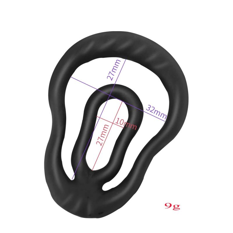 Male Penis Testis Lock Cock Ring Removable Erection Delay Time Ejaculation Penis Ring Enlargement Ball Stretcher Sex Toy Big Man