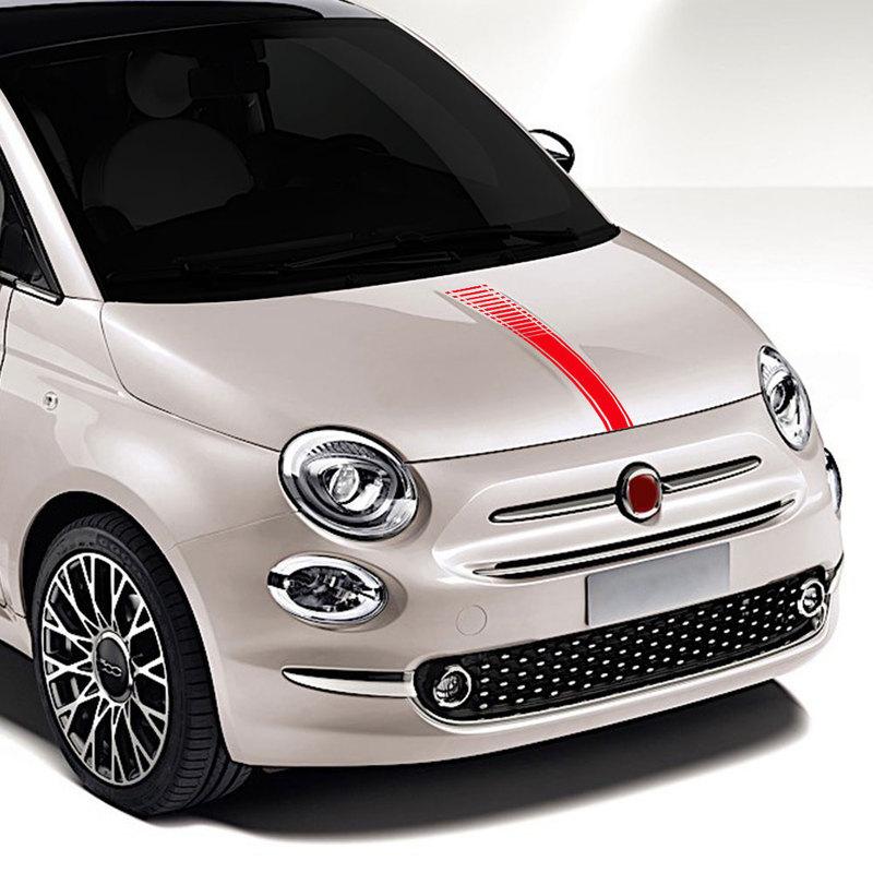 Naklejki na maskę samochodu Dla Fiat 500 Abarth Auto DIY Paski Dekoracja Stylizacyjna Akcesoria Tuningowe Naklejki z folii winylowej