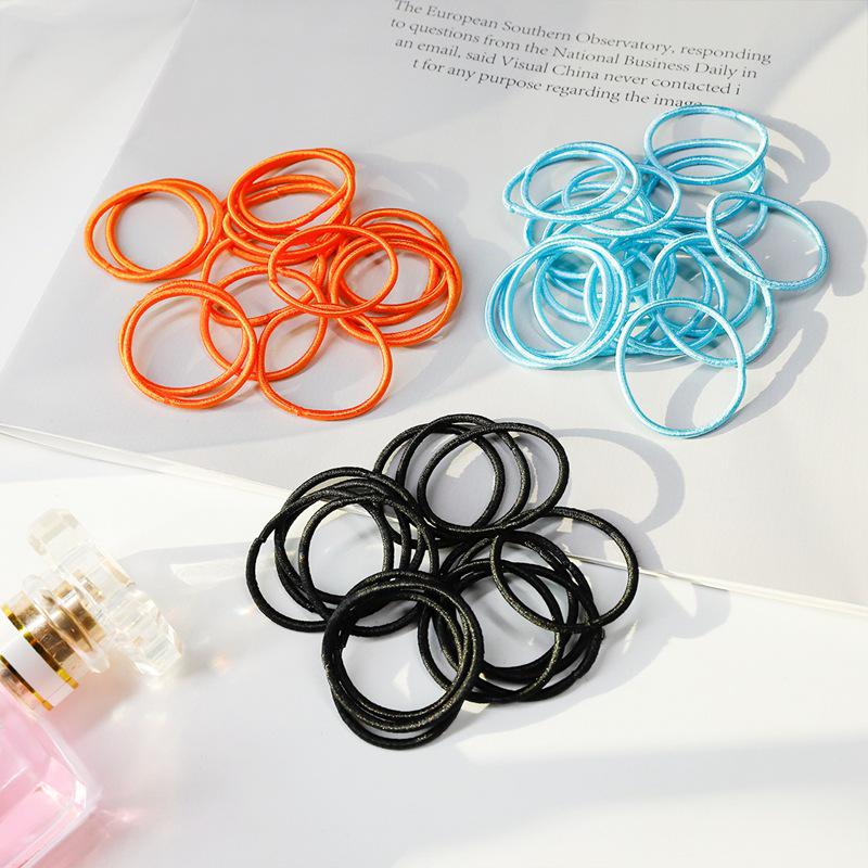 Élastique à cheveux superfin: Anneaux à cheveux japonais et coréens minimalistes colorés, 100 pièces