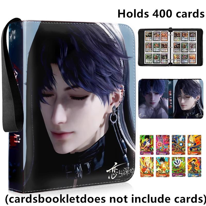 400/900pcs Love and Deep Space Card Album Book Folder 4/9 Card Slots Collections Zipper Double Pocket Card Binder Holder