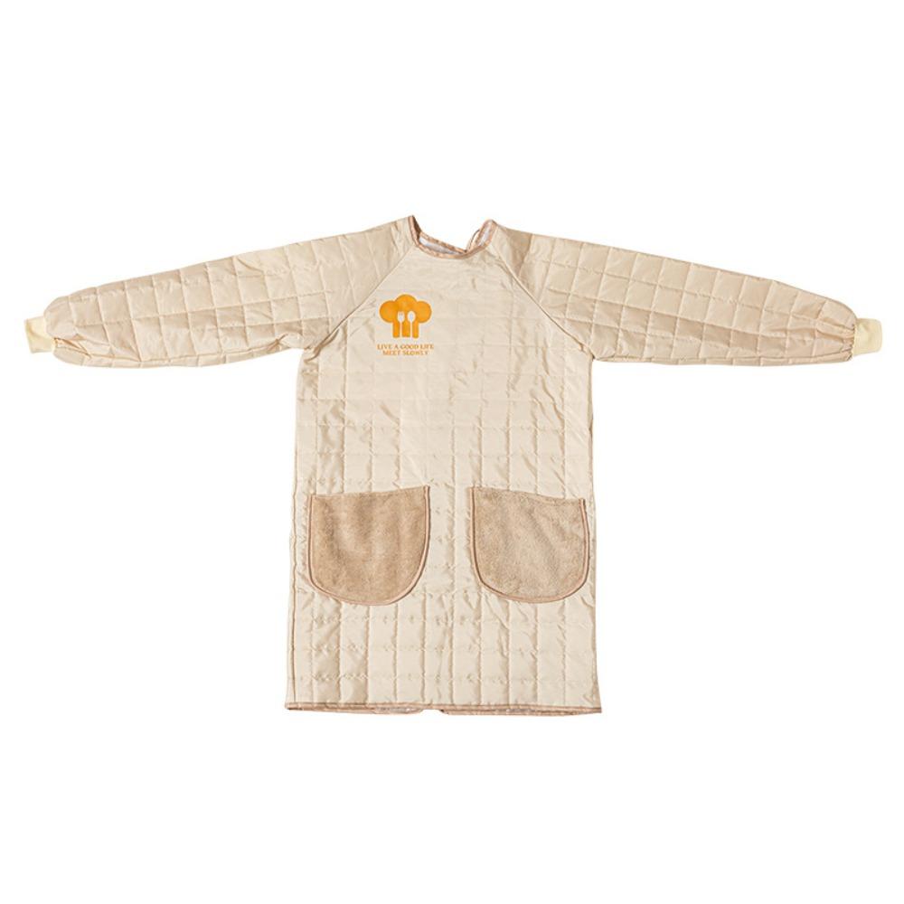 Waterproof Kitchen Cooking Apron Thickened Dishwashing Cleaning Apron Long-sleeved Apron  Garden