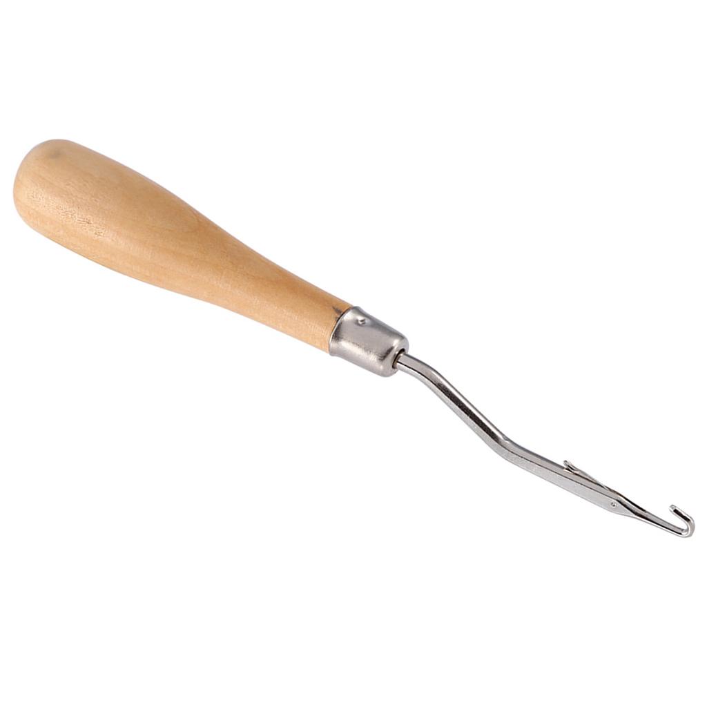Crochet Needle Latch Hook with Wooden Handle Craft Hair Extension Hook6.22 Long