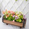 M-Modern-Wood Flower Pots Wedding Decoration Carbonized Antiseptic Wood Flower Boxes Balcony Succulents Wooden Flower Pots