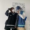 Couple's Trendy Sleeveless V-Neck Sweater: School-Inspired Hong Kong Style Knit for Summer