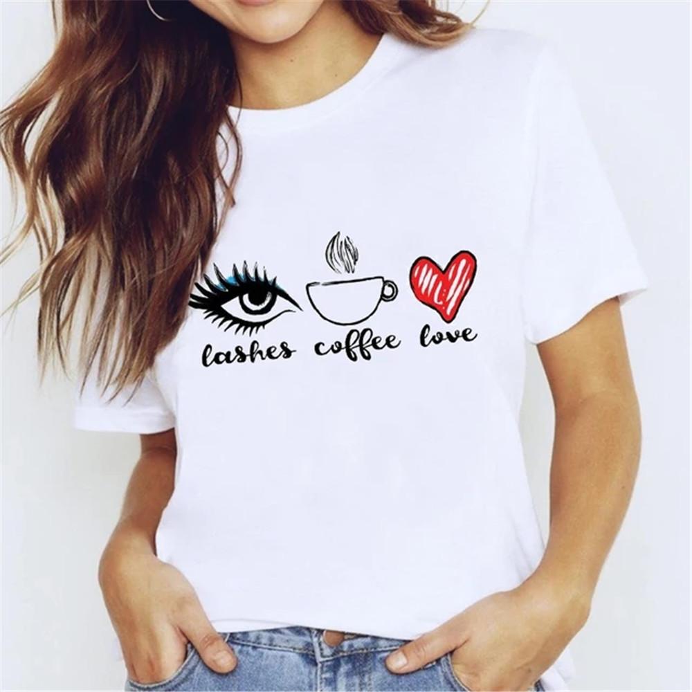 T Shirt for Women Teens Tees Cartoon Kawaii Trend Fingernail Nail Art Unisex Clothes Vintage Men Streetwear Daily Style Fashion