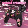 Silikon-Schutzhülle für PlayVital Sweetheart Kitty PS5-Joystickkappe und Aufklebergriff, auch kompatibel mit offizieller Ladestation, Schwarz