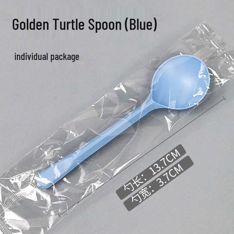 Individually Wrapped Thickened Plastic Disposable Soup & Dessert Spoon