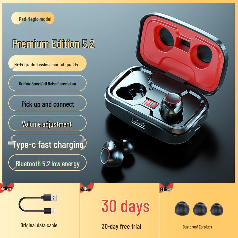 TWS-X10 Bluetooth Earbuds 5.4 In-ear Private Mold Wireless Dual Earphones