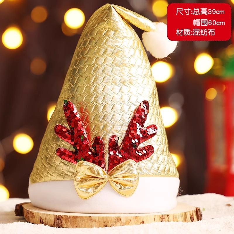 Christmas Red Plush Santa Hat Women Holiday Party Decoration