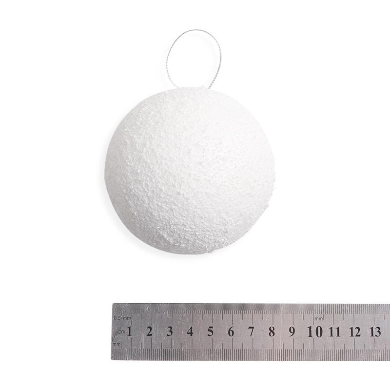 4/6/8CM 6Pcs White Foam Christmas Ball Christmas Tree Hanging Pendant Ornament Xmas Decor for Home 2026 New Year Navidad Decor