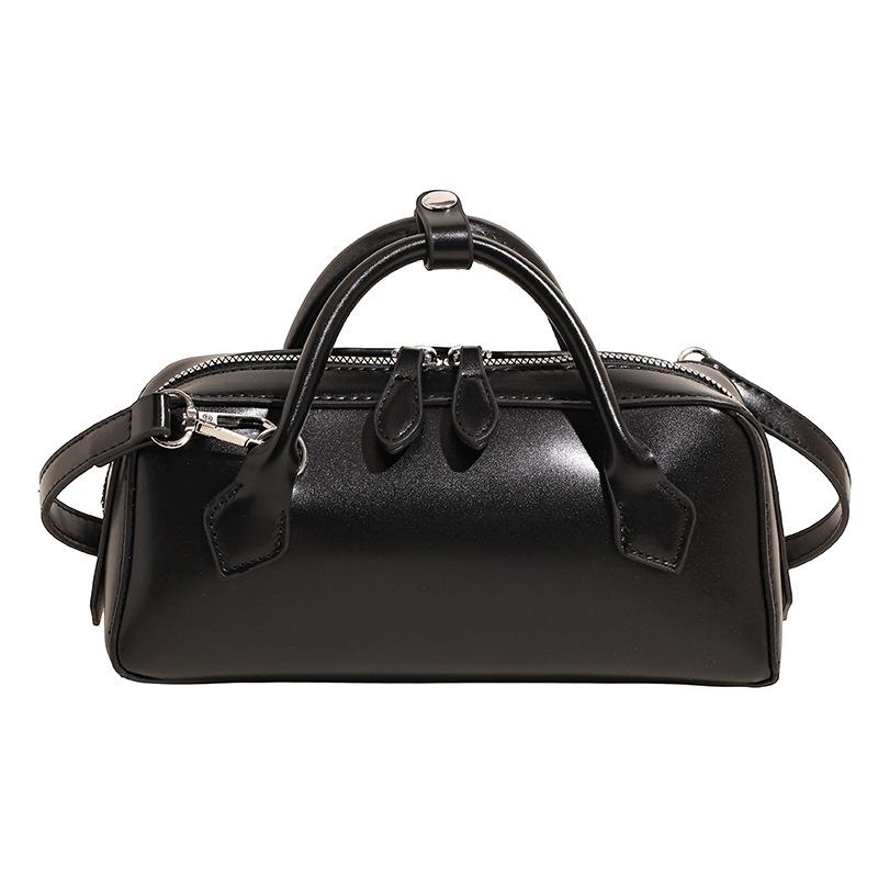 

Retro simple portable Boston bag women s 2025 summer new popular fashion commuter shoulder messenger bag чёрный
