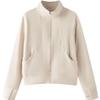 350g Double-Sided German Velvet Patchwork Zipper Cardigan with Stand Collar - Women's Casual Fashion Outerwear