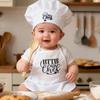 Infant Cook Photography Props Set Apron And Hat Polyester Costume For Newborns Ideal For Baby Photos Taking