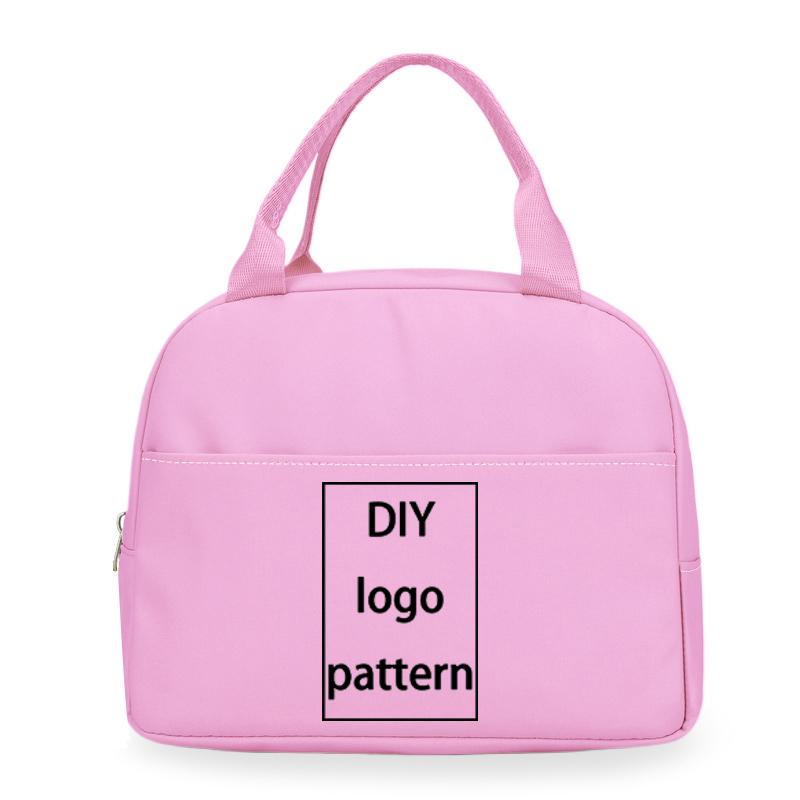 New Customized Images Bento Bag Kids  Y2K Insulated Lunch Box Bag Office Worker DIY Logo Pattern Lunch Bags