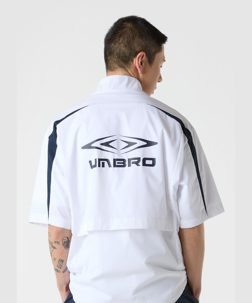 Umbro Double-Cut Short Sleeve Stand Neck Anorak White (Uq221Swt54) (A Type)