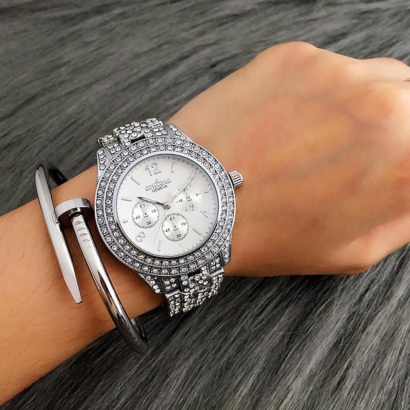 CONTENA marque mode robe montre dames luxe strass montre à Quartz