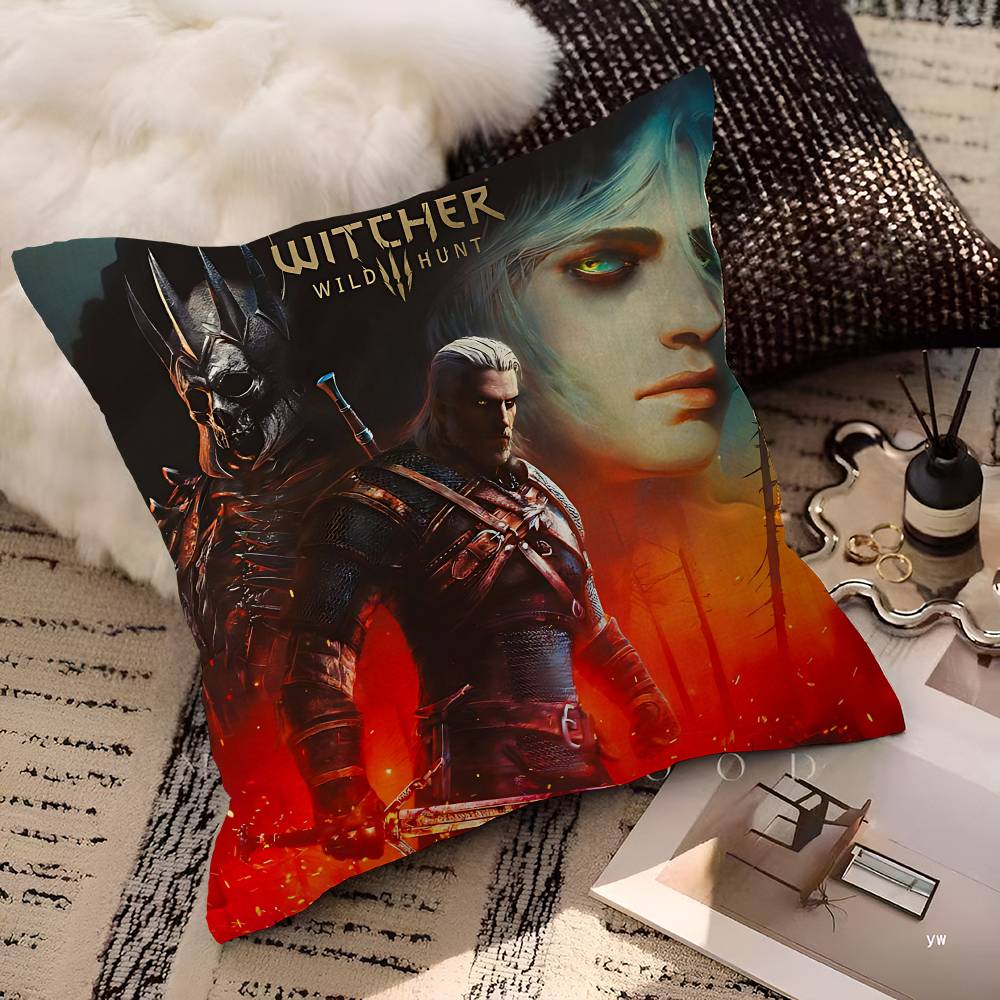 Hot-The-W-Witcher-Game Cushion Cover Pillowcase Upholstery Sofa Throw Pillow Home Decor Pillowcas
