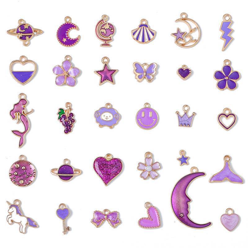 Cute Cartoon Oil Drop Panda Smiley Face Alloy Pendant for DIY Bracelets & Necklaces