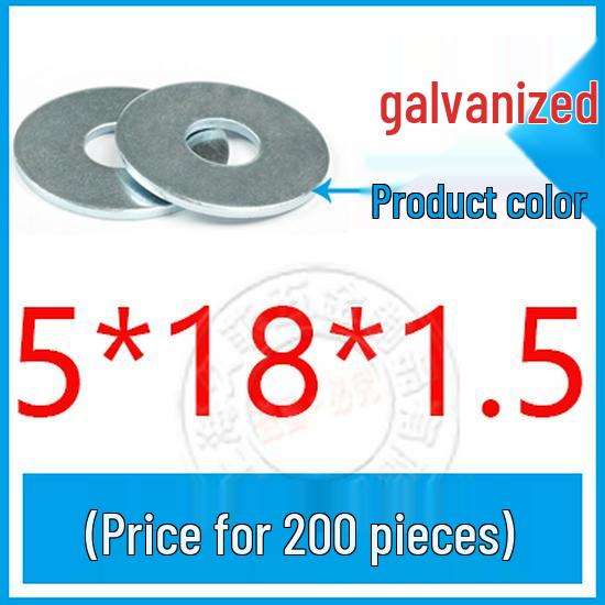 GB96-85 Carbon Steel Galvanized Thickened Oversized Flat Washer, Sizes M3-M20